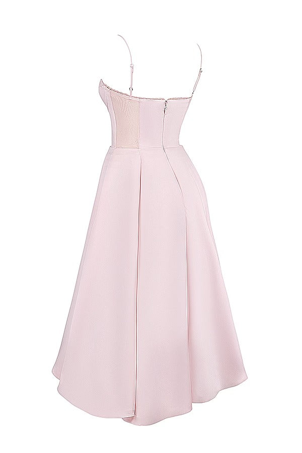 Suspender V-Neck Sleeveless Tutu Maxi Dress