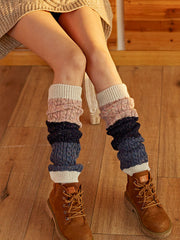 Casual Keep Warm Contrast Color Leg Warmers Accessories