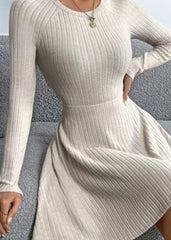 Cozy Elegance Ribbed Dress