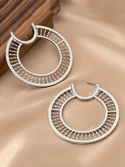 Geometric Hollow Solid Color Drop Earrings