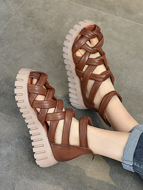 Casual Hollow Gladiator Shoes Platform Sandals