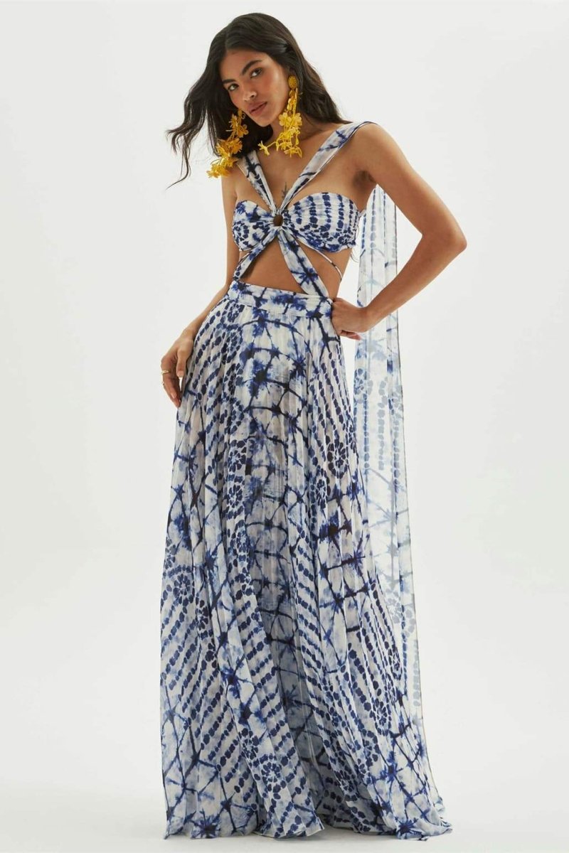 Virginia Printed Cut-out Maxi Dress