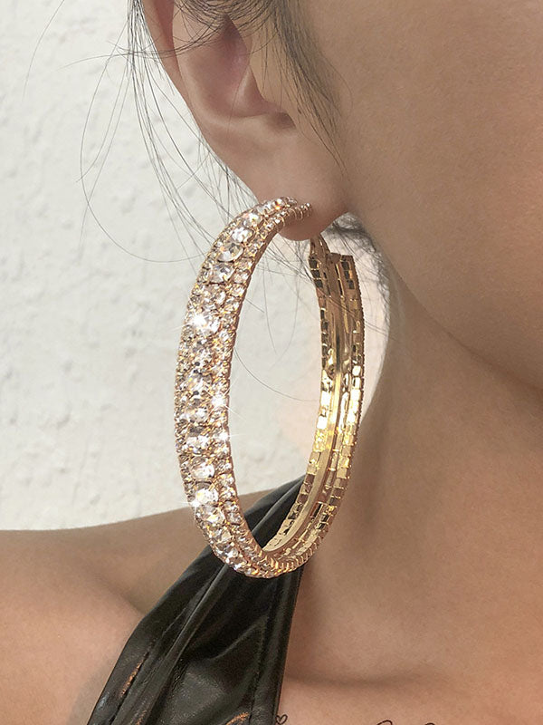 Rhinestone Ear-Ring Earrings Accessories