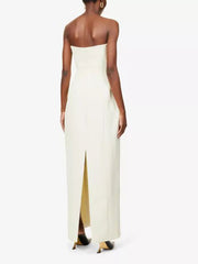 High-End Strapless Elastic Minimalist Maxi Dress