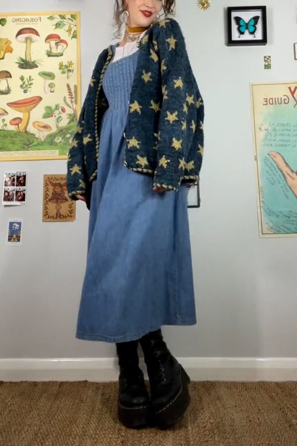 Retro Starry Sky Cardigan Sweater