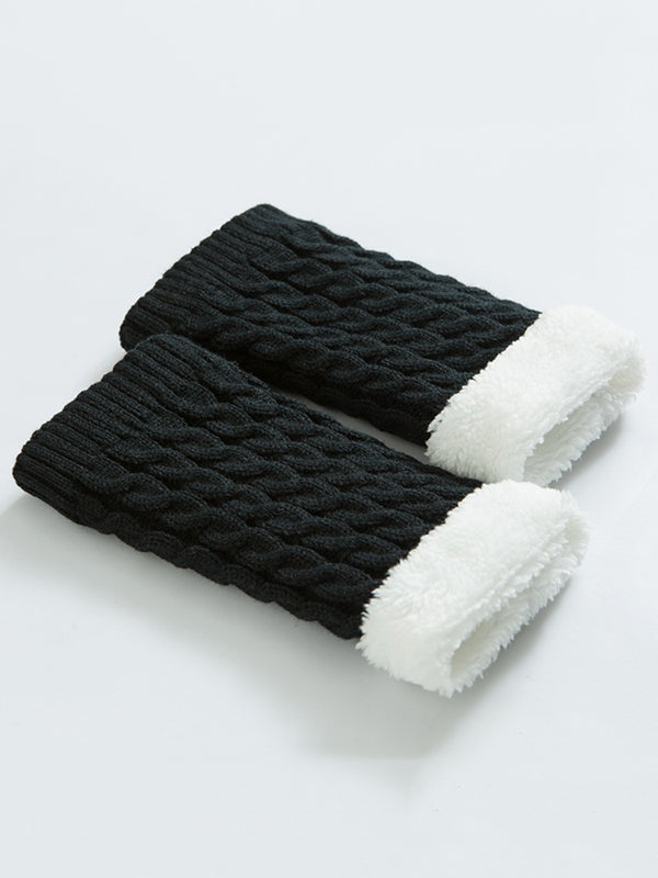 Casual Velvet Keep Warm Jacquard Leg Warmers Accessories