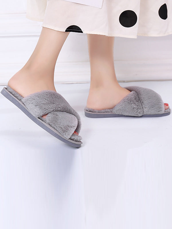 Open Toe Split-Joint Slippers