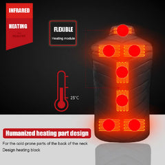 17PCS Heated Jacket Fashion Men Women Coat Intelligent USB Electric Heating Thermal Warm Clothes Winter Heated Vest