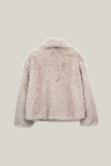 Big Lapel Faux Fur Jacket