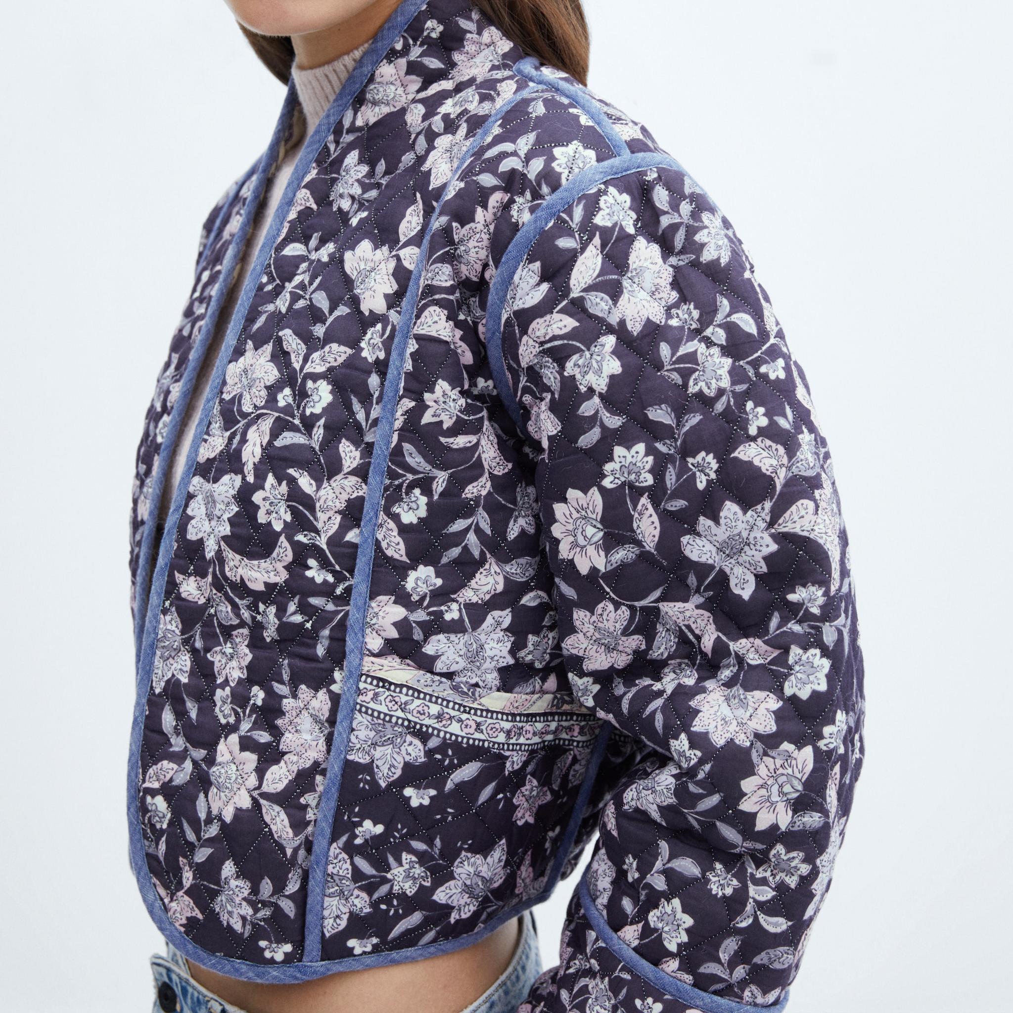 Ethnic Flower Print Reversible Jacket