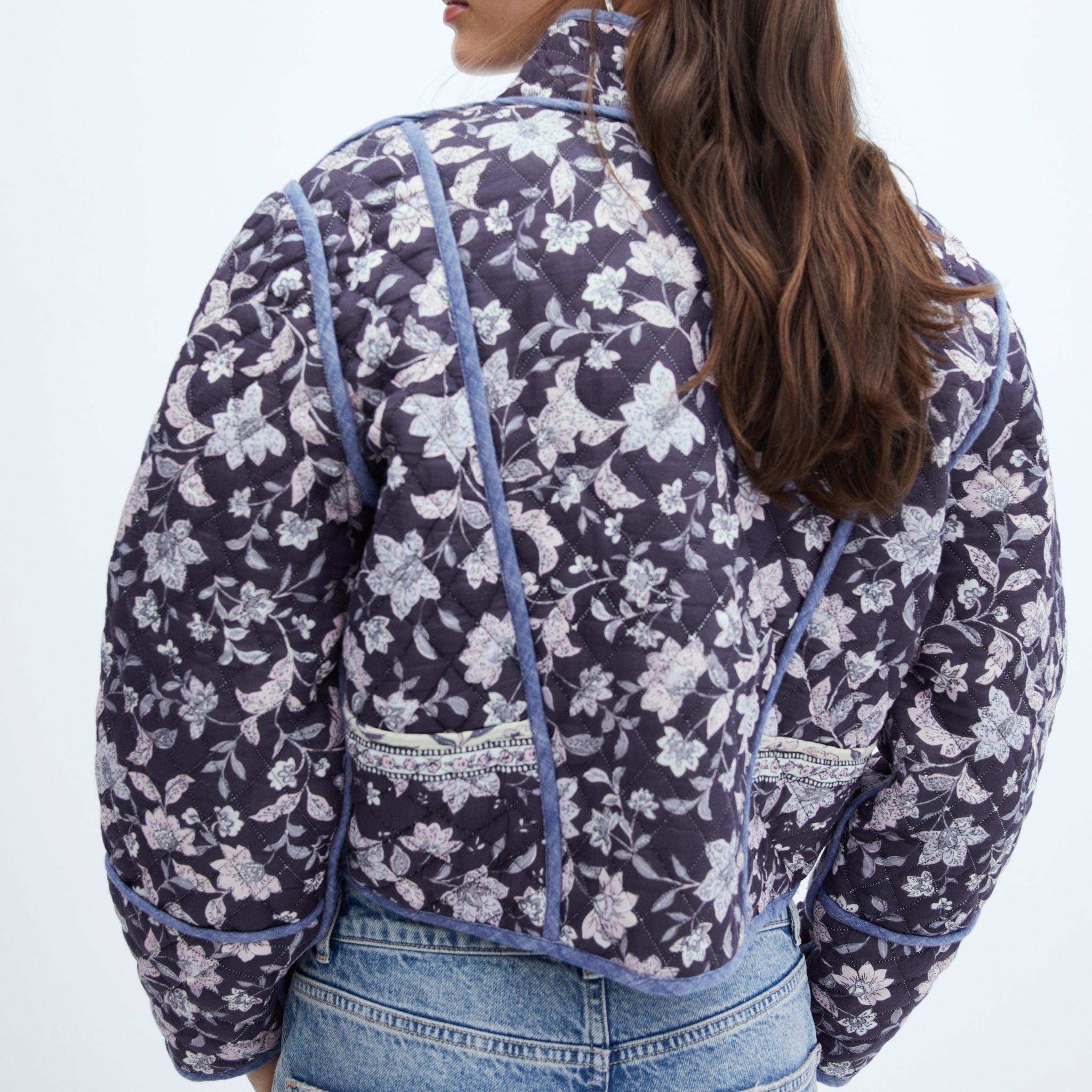 Ethnic Flower Print Reversible Jacket