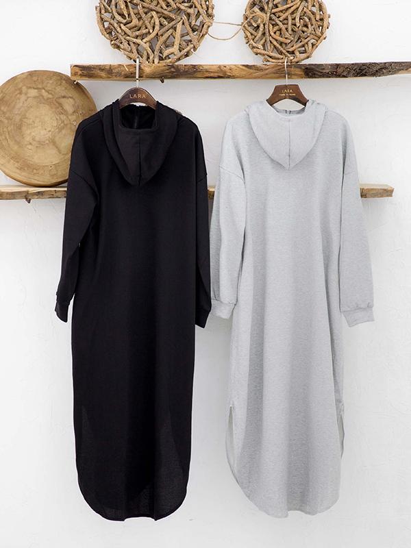 Simple Loose 2 Colors Long Dress