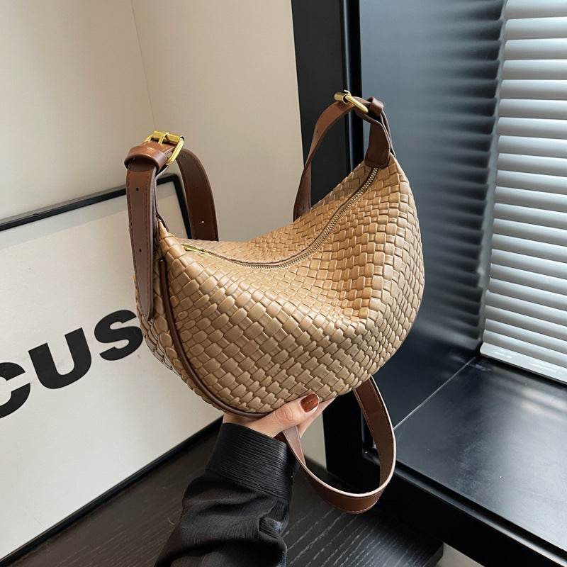 Woven-Style Shoulder Bag