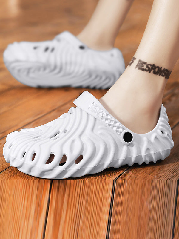 Hollow Round-Toe Crocs Slippers