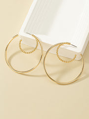 Geometric Textured Ear-Ring Earrings Accessories