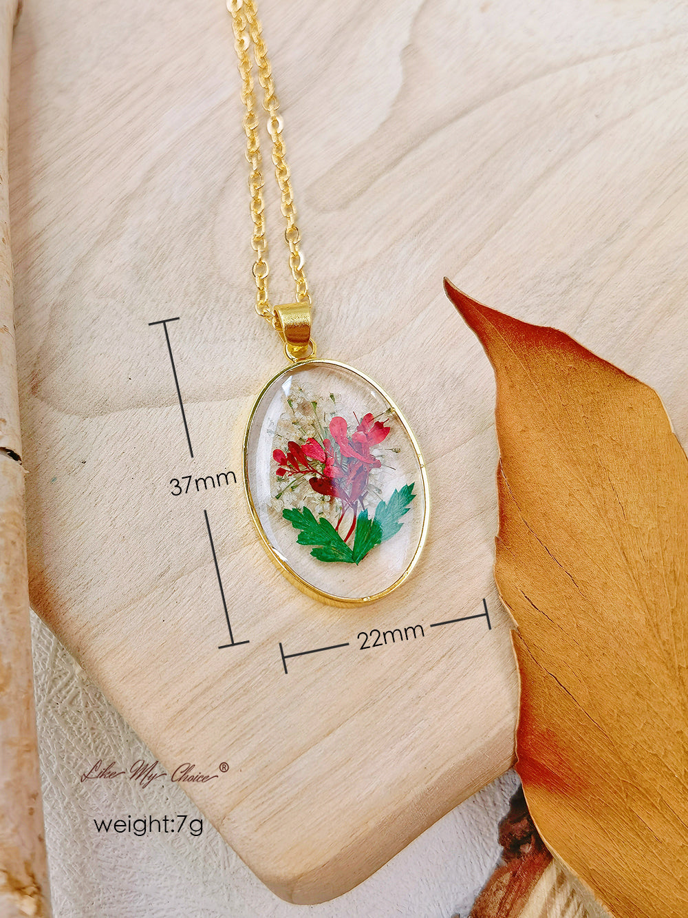 Handmade Pressed Fern Leaves Necklace