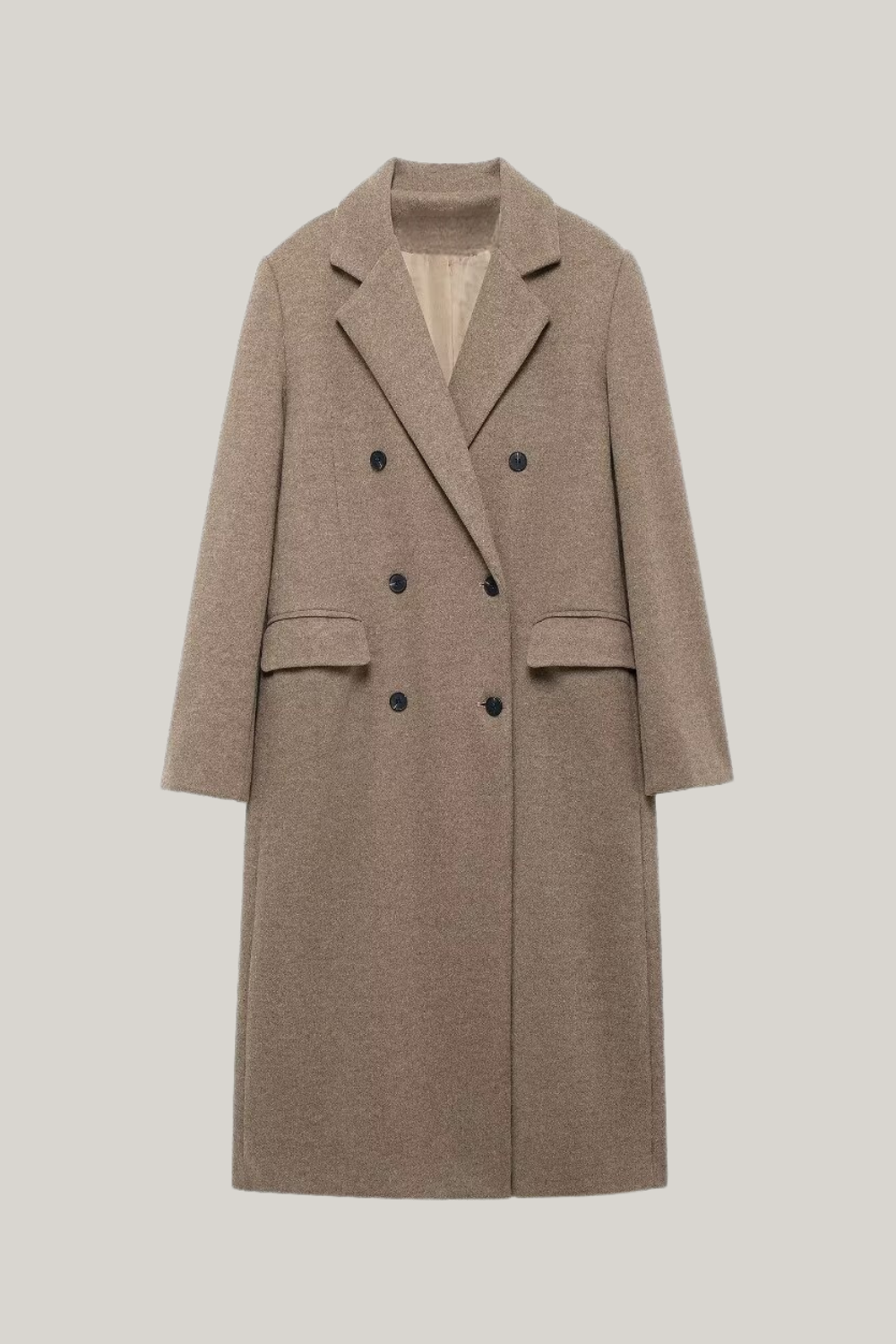 Double Breated Collared Coat