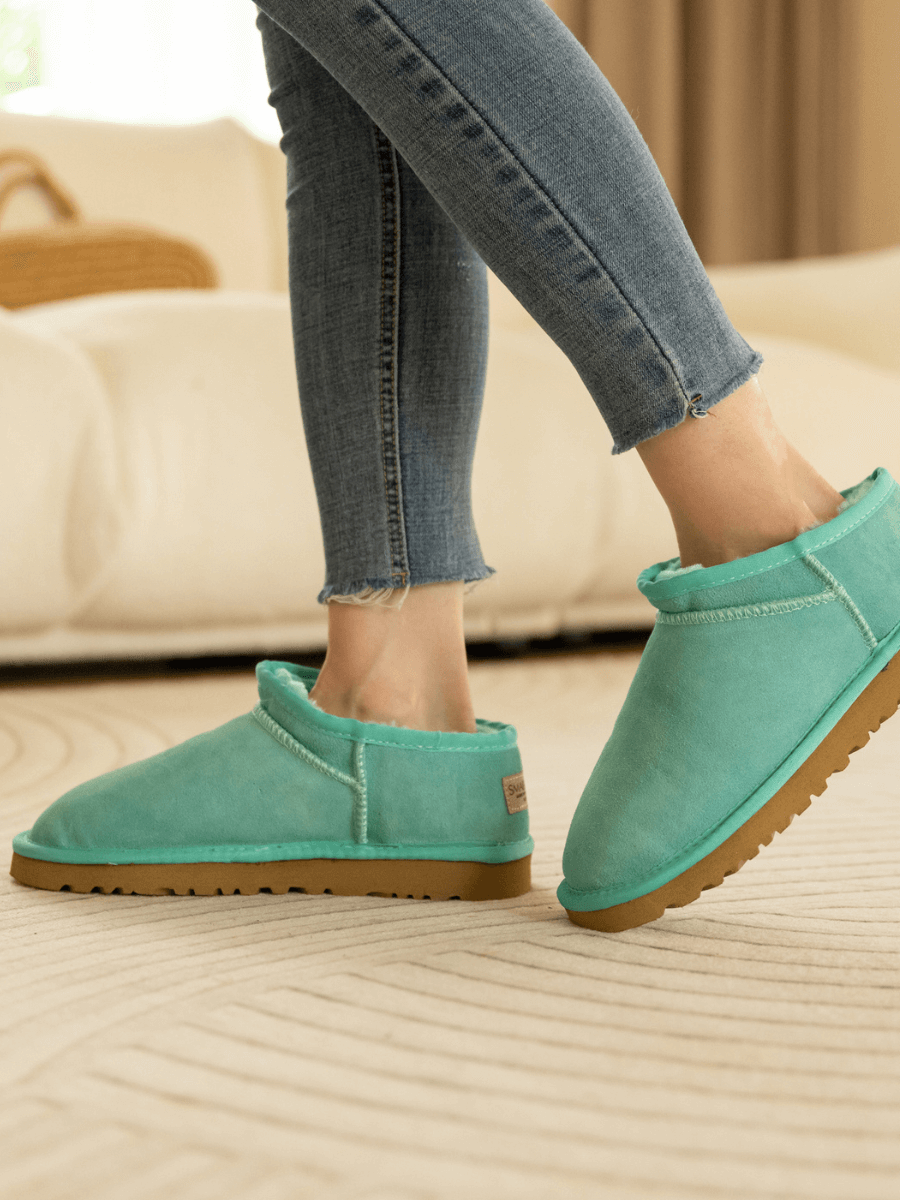 Smaibulun Ugg | Faux-Fur-Lined Suede Tasman Ankle Boot - Turquoise