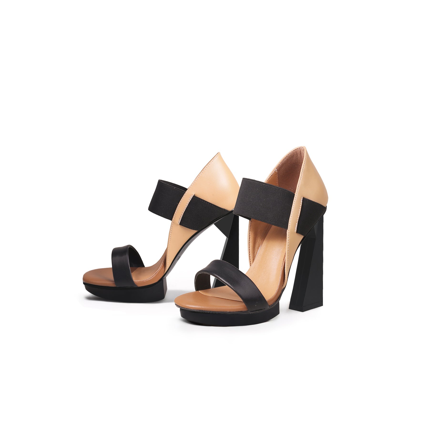 Jady Rose | Icon Classy Leather Heels - Taupe