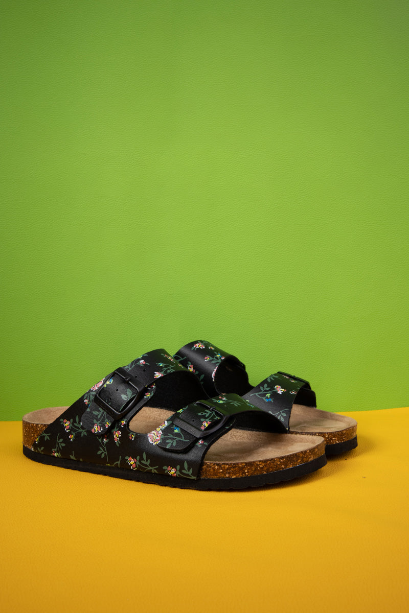 MAIBULUN | Graylynn Floral Printed Footbed Sandal