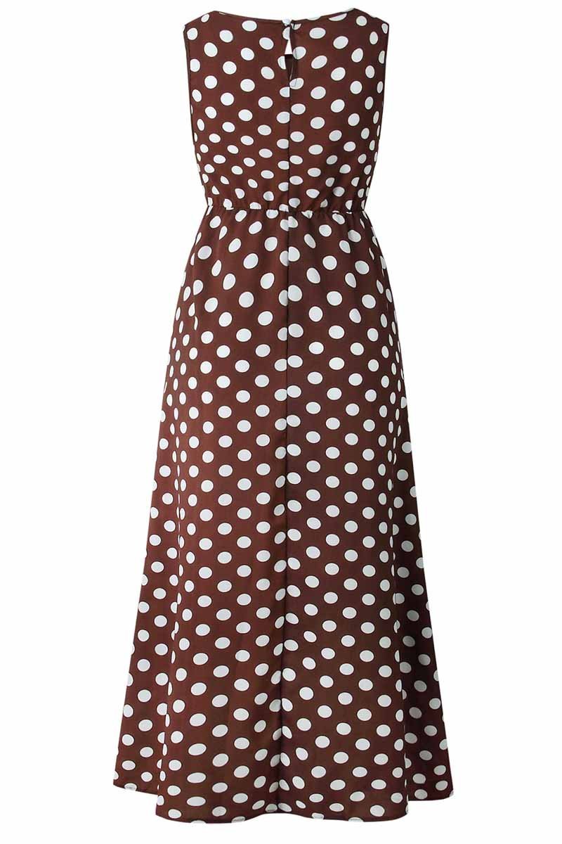 Chicindress Polka Dot Round Neck Dress (5 Colors)