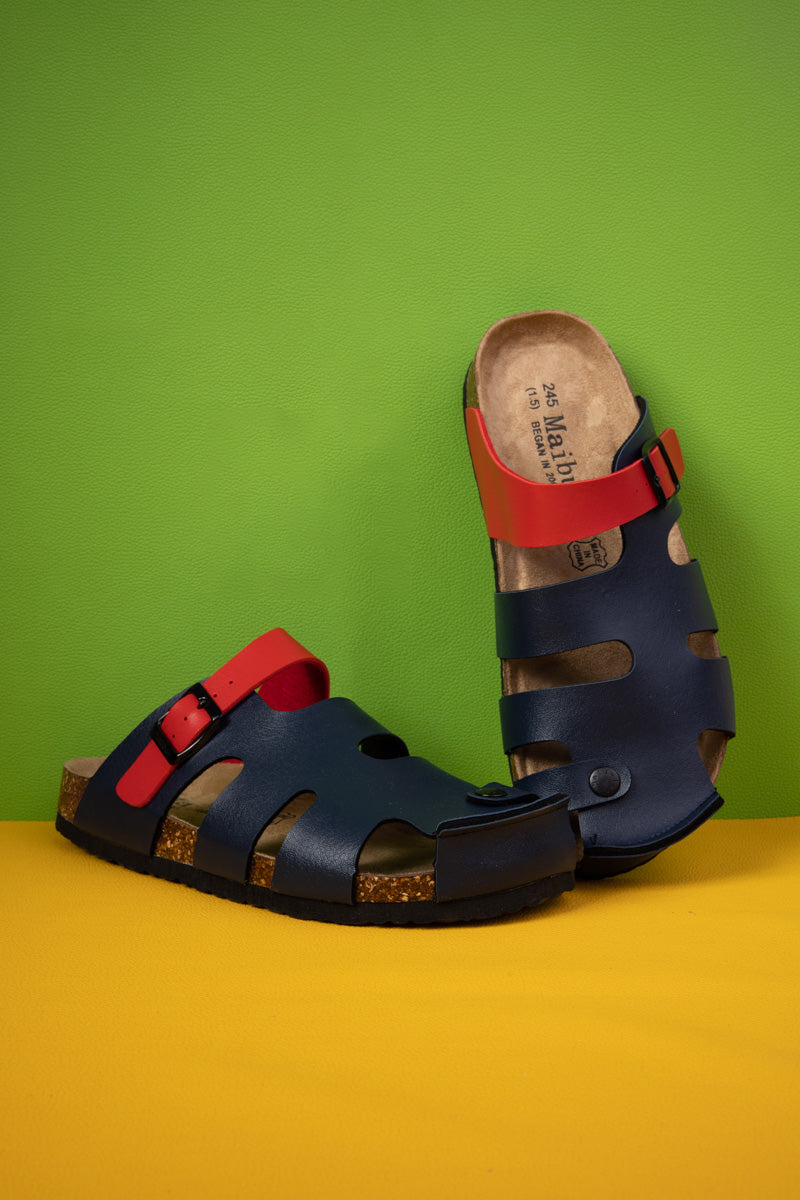 MAIBULUN | Summer Picnic Cut-Out Clog - Navy