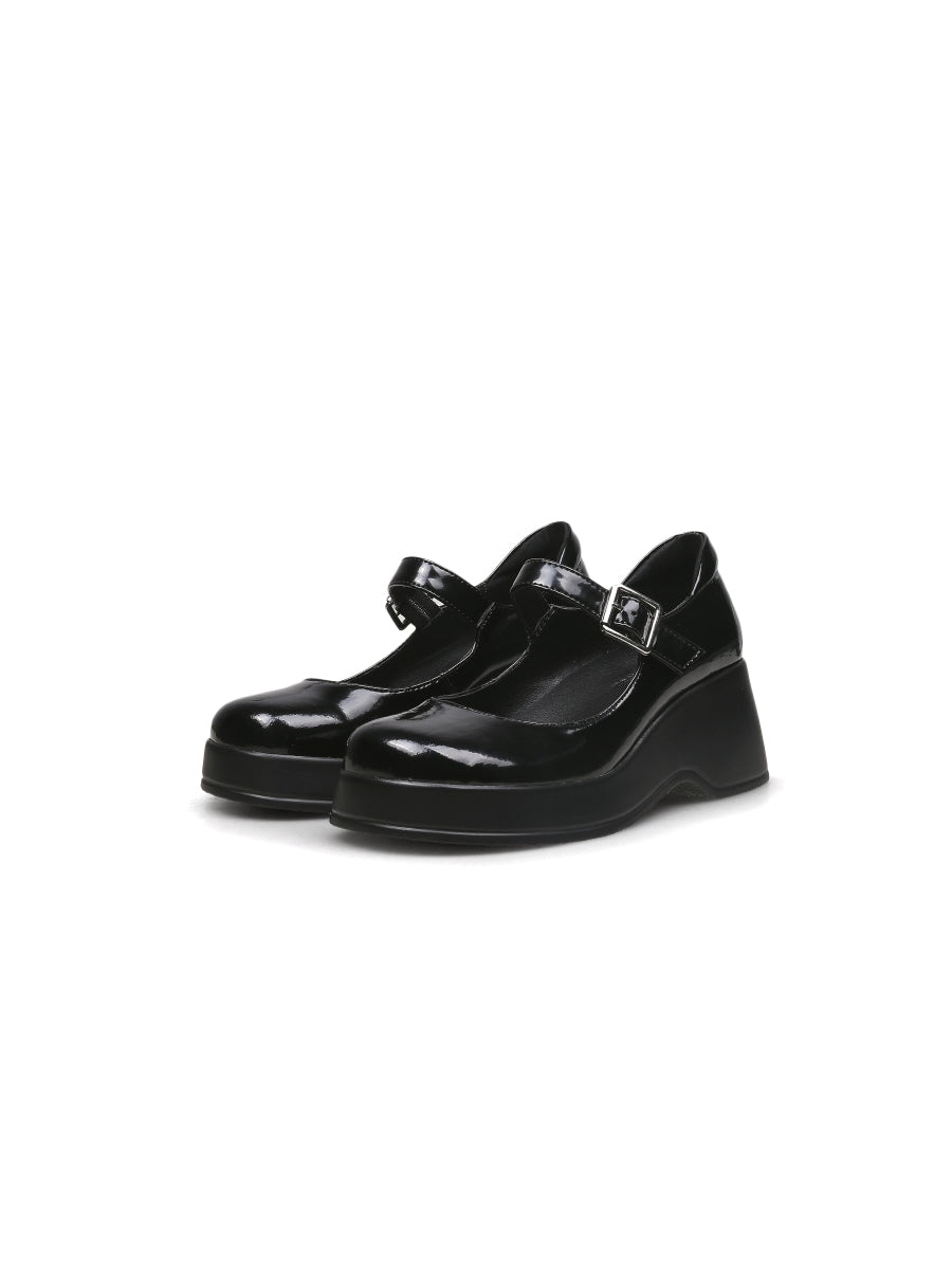 JADYROSE | BLACK GLOSSY LEATHER MARY JANE