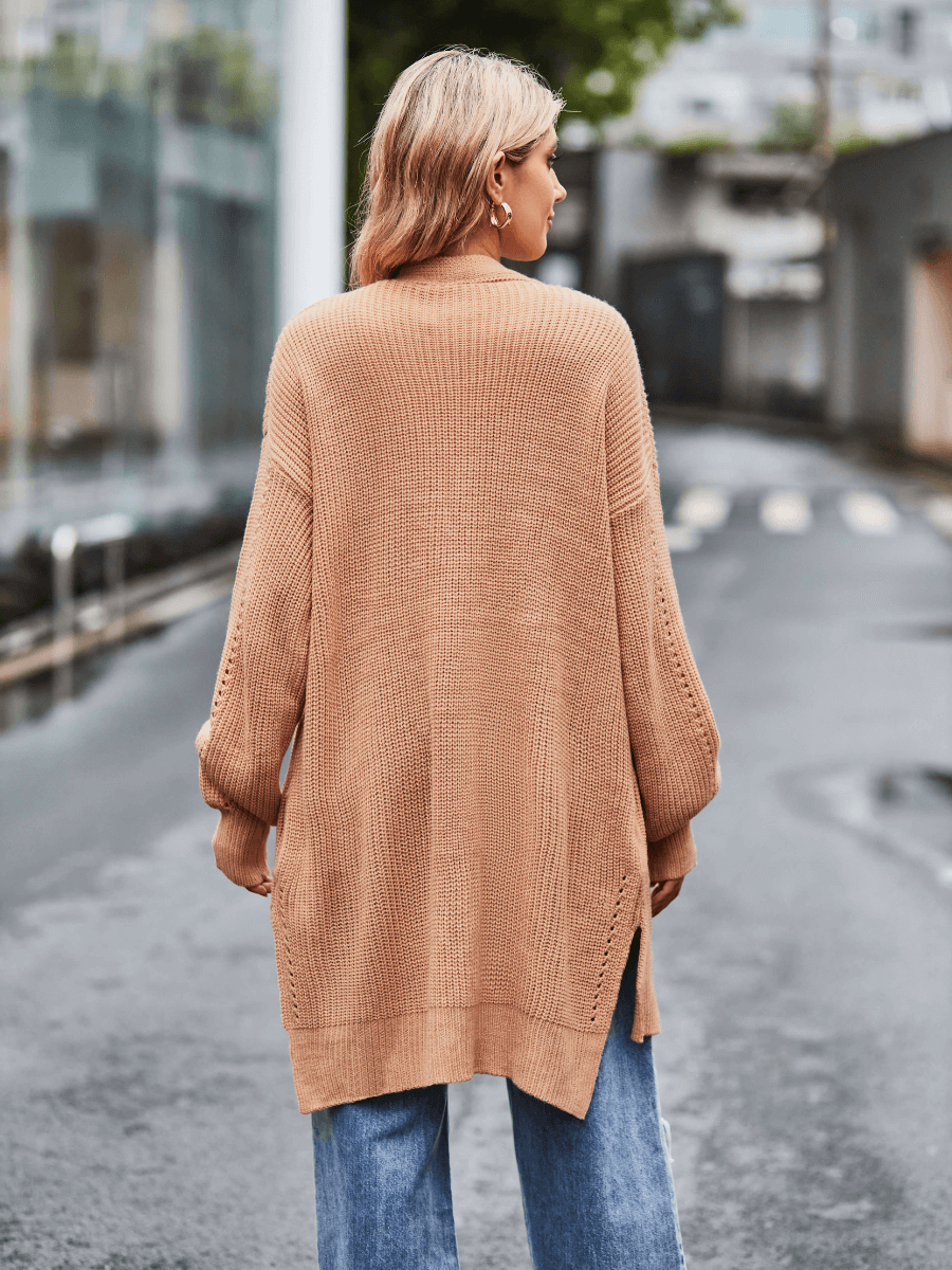 Hanson Oversized Knit Duster - Khaki