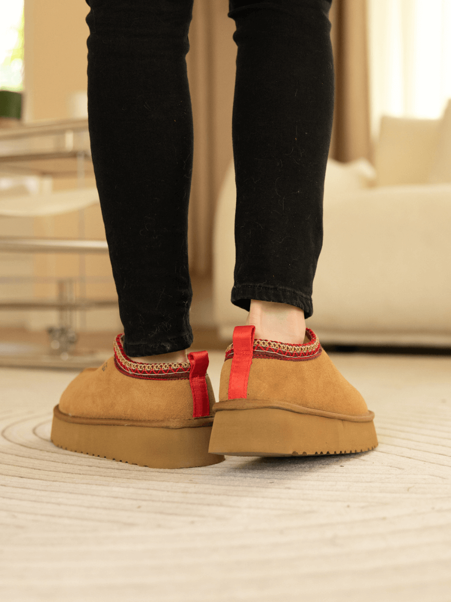 Smaibulun Ugg | Tazzy Mini Platform Low Ankle Slippers - Chestnut