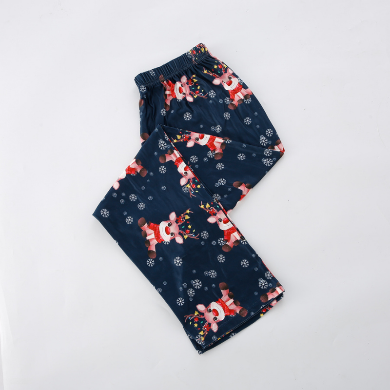 Christmas Print Hooded One-Piece Pajamas Set