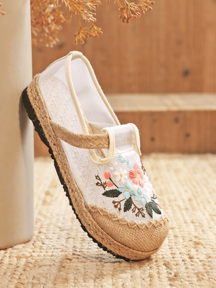 CACTUS ROSE | EMBROIDERED BLOSSOM ESPADRILLE LOAFER