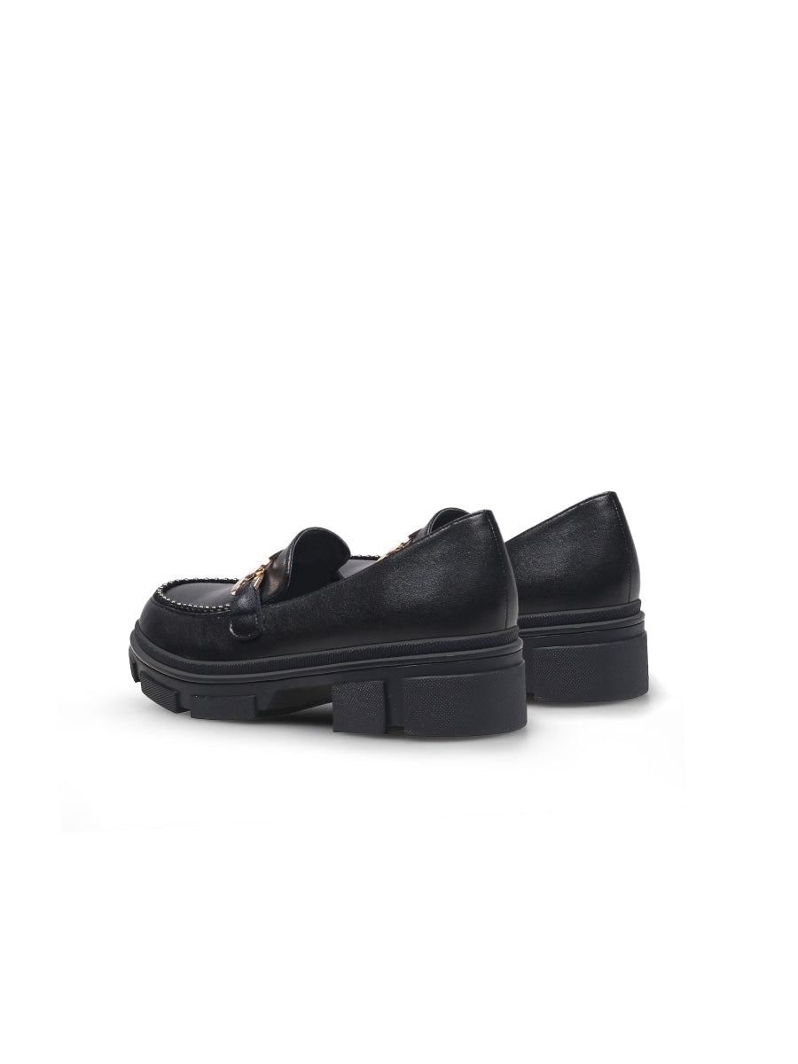 JadyRose | Black Pearl Leather Loafer