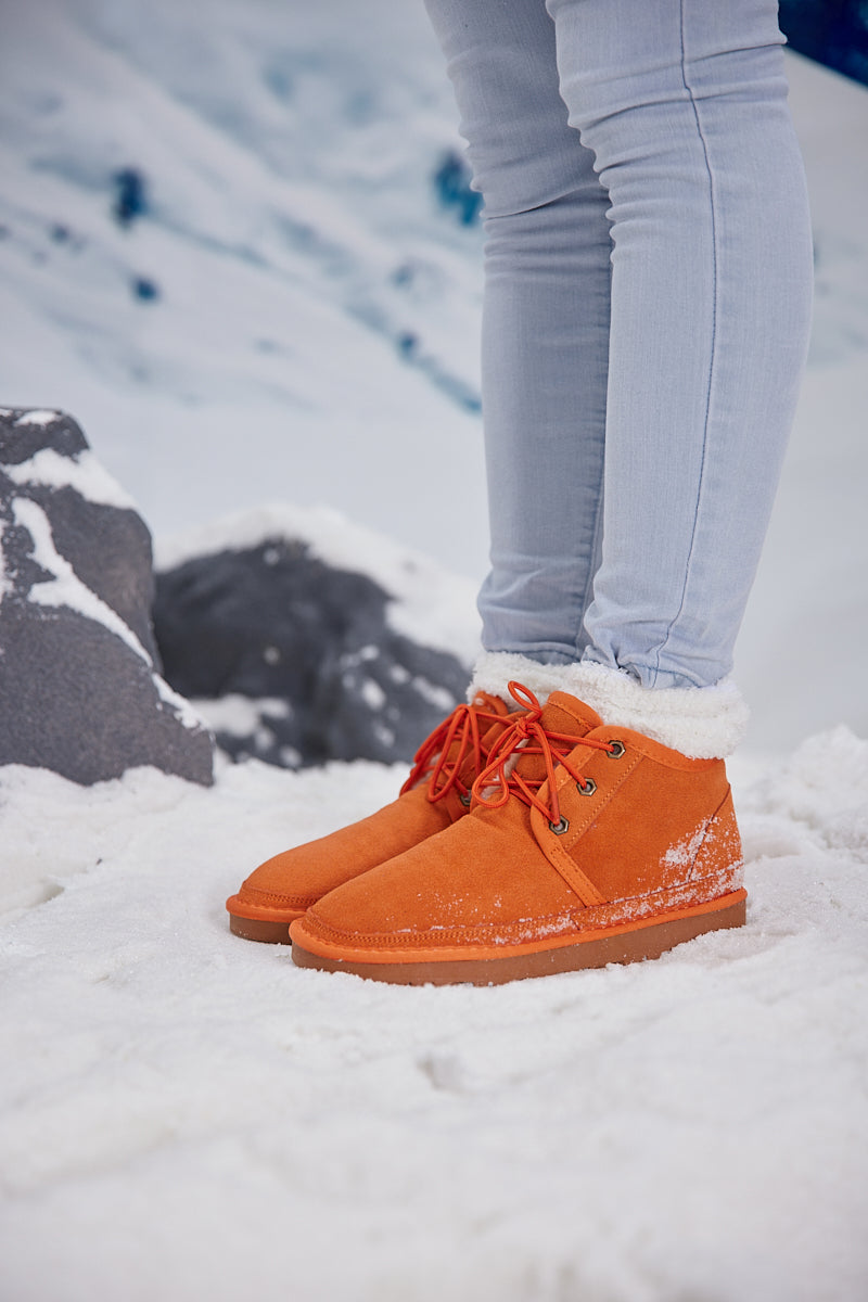 Smaibulun Ugg | Bellman Wool Lined Lace-Up Boots - Orange