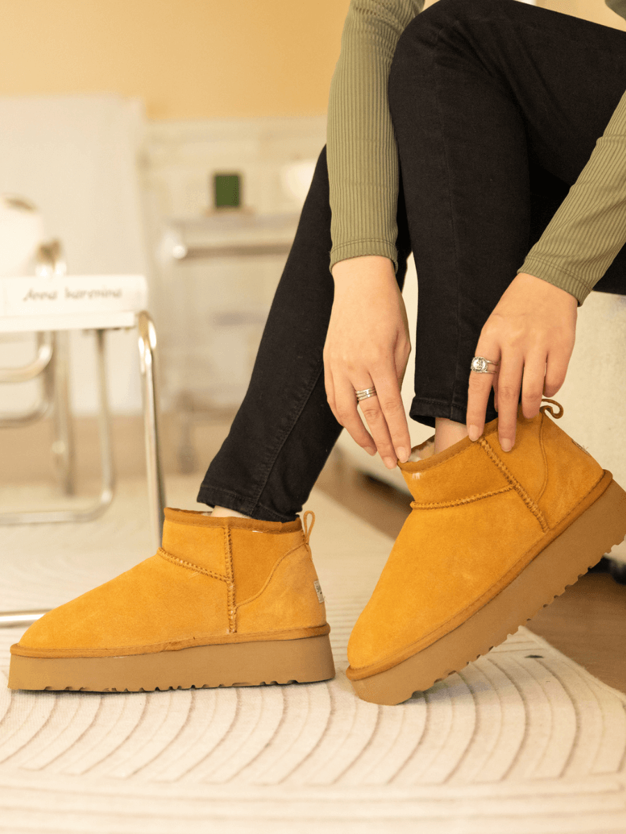 Smaibulun Ugg | Ultra Mini Platform Low Ankle Boot - Chestnut