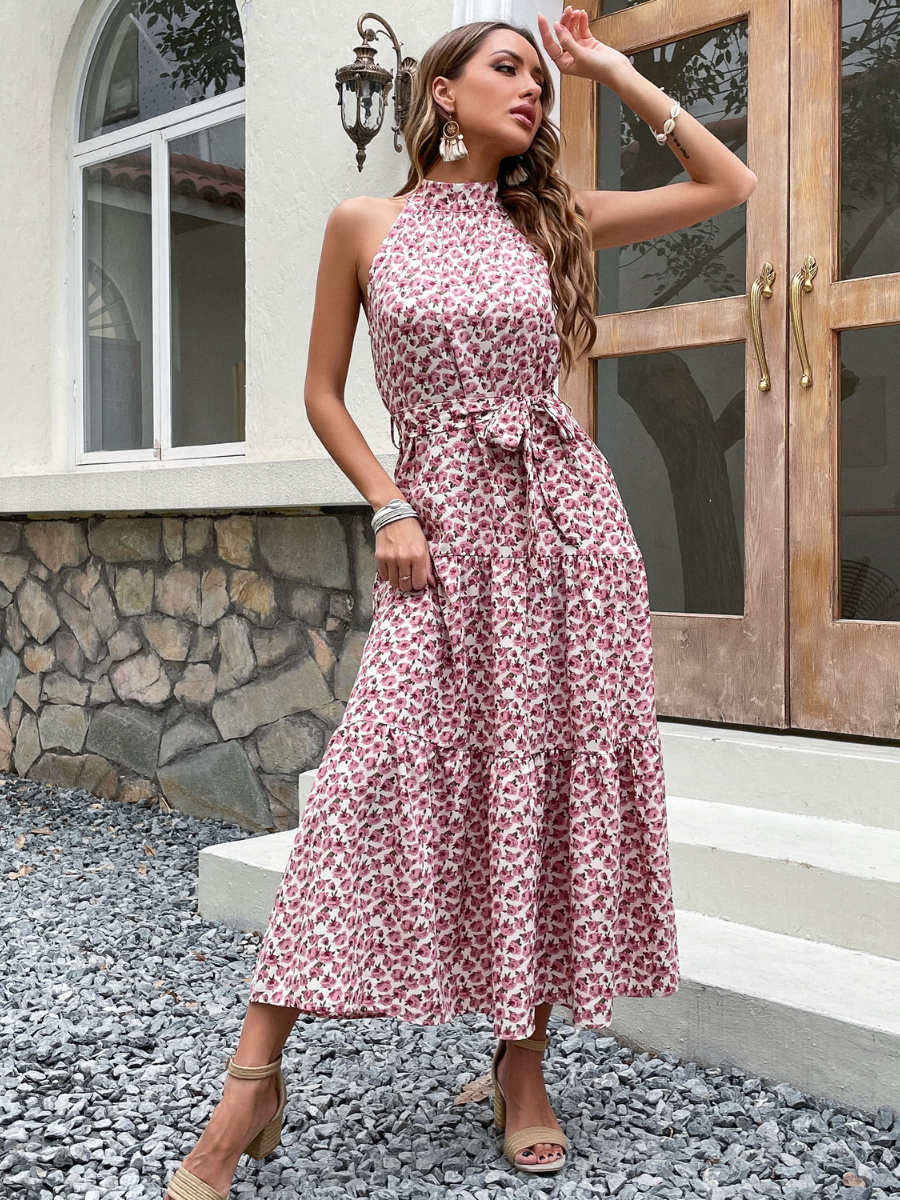 KOBI MIDI DRESS - PINK FLORAL