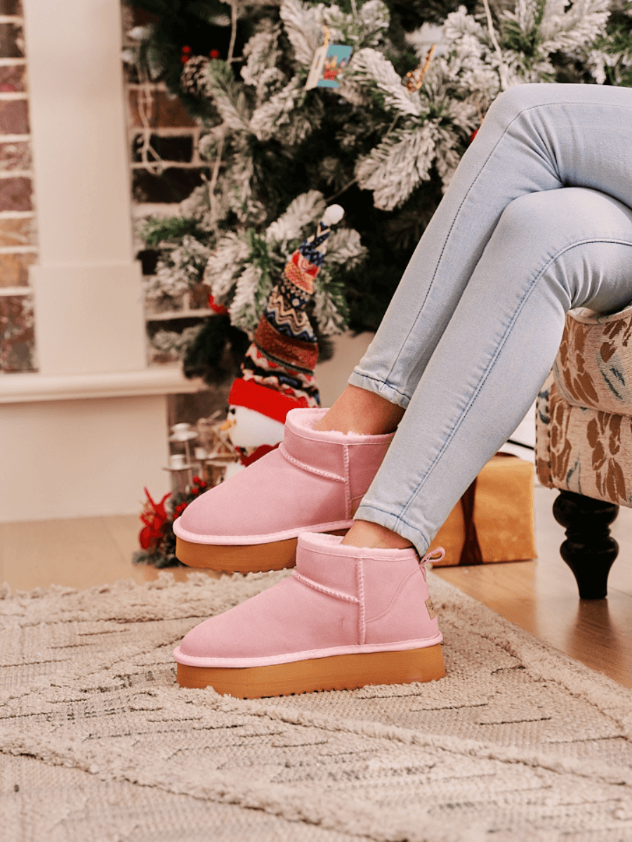 Smaibulun Ugg | Ultra Mini Platform Low Ankle Boot - Pink