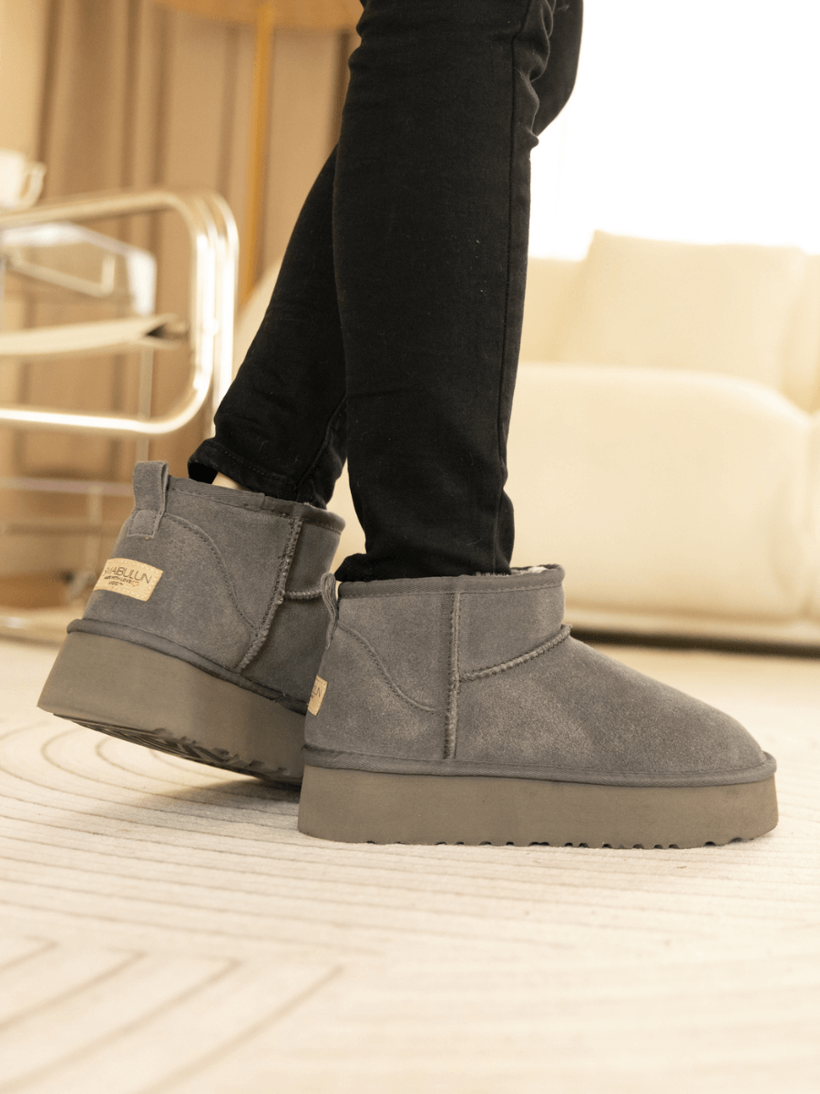 Smaibulun Ugg | Ultra Mini Platform Low Ankle Boot - Grey