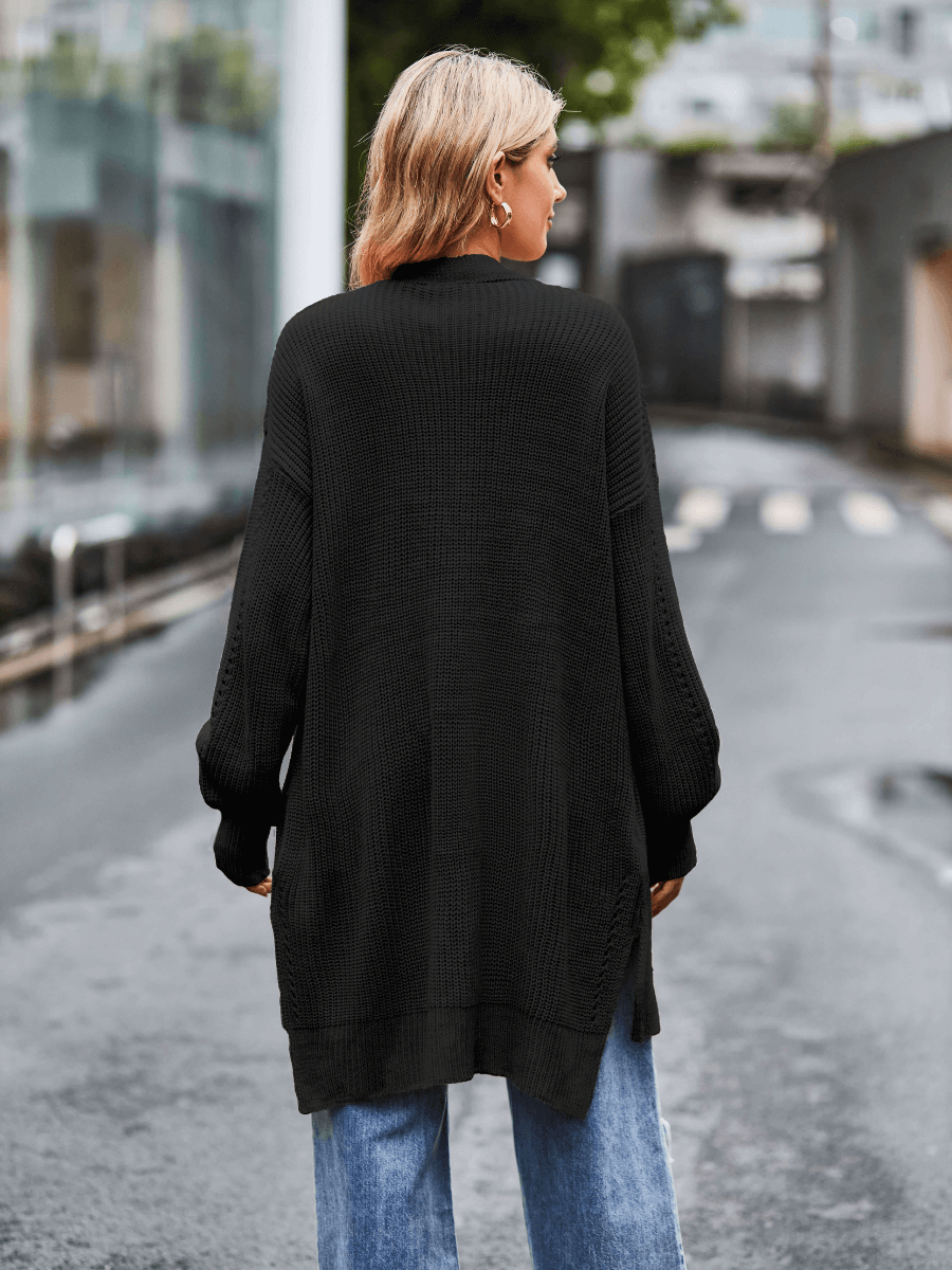 Hanson Oversized Knit Duster - Black