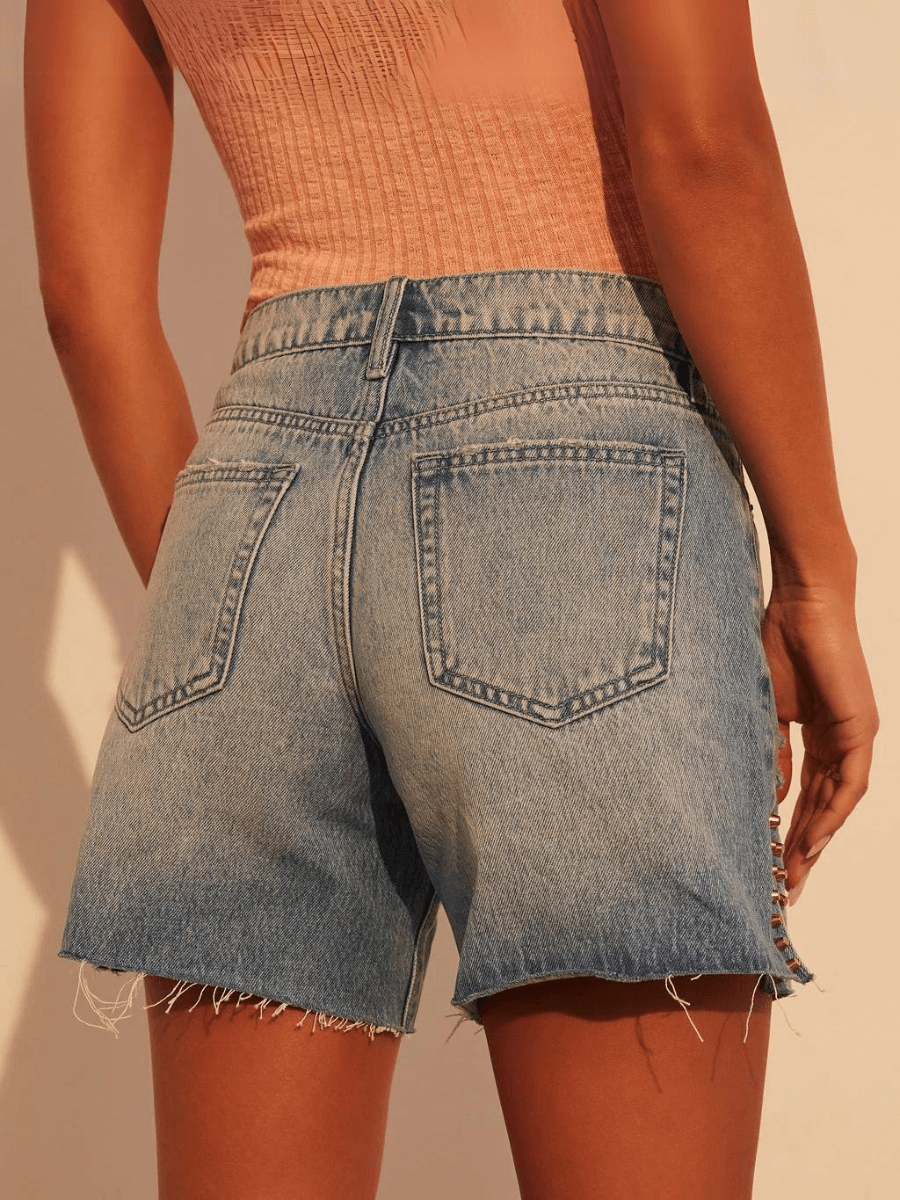 Shiva High Rise Denim Shorts