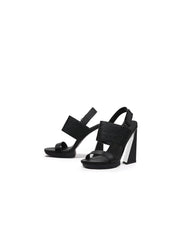 JadyRose | CASTLE SKY-HIGH BLACK LEATHER Slingback