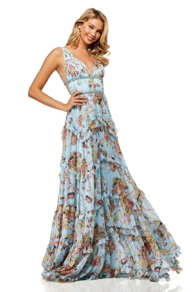 Alice Floral Print Ruffle Maxi Dress