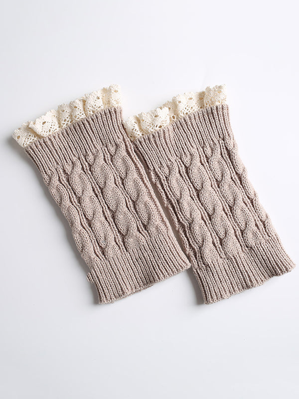 Original Creation Keep Warm Hollow Jacquard Leg Warmers Accessories