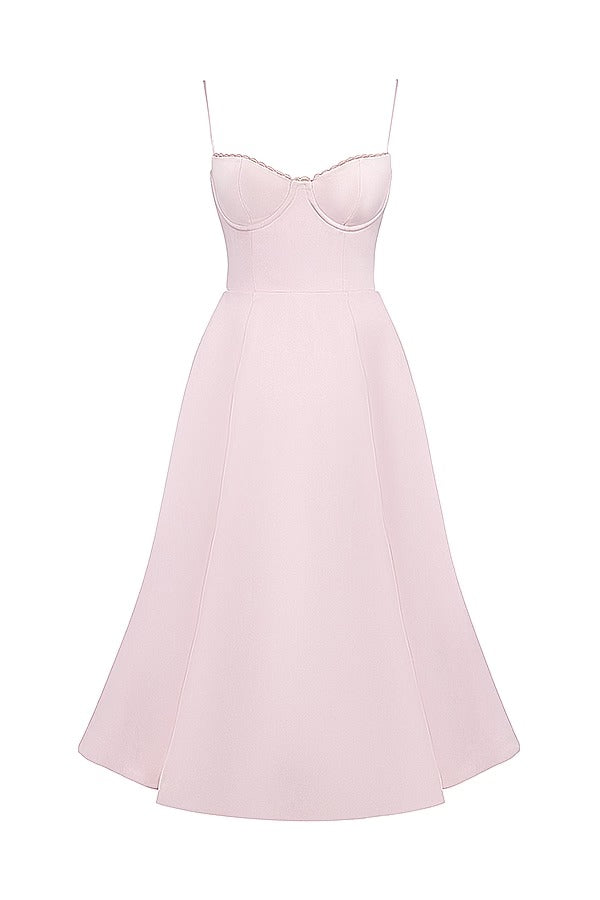 Suspender V-Neck Sleeveless Tutu Maxi Dress