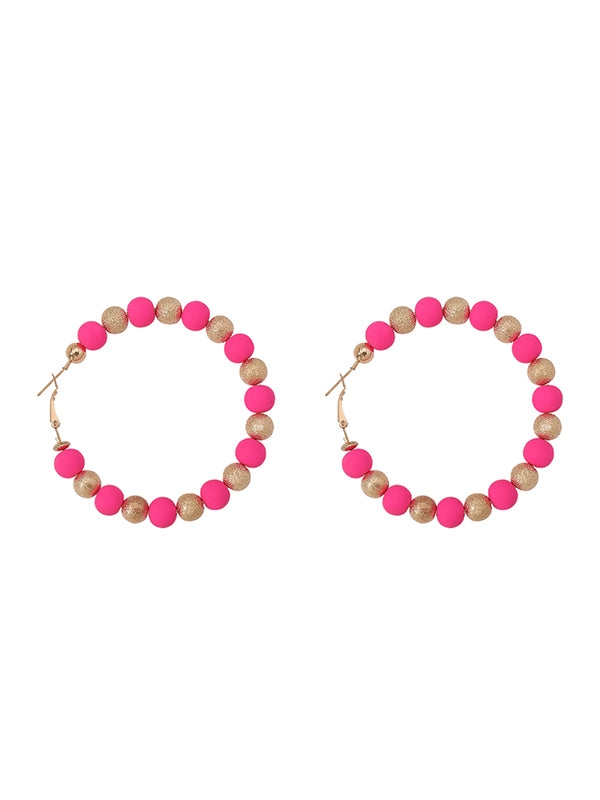 Contrast Color Geometric Drop Earrings