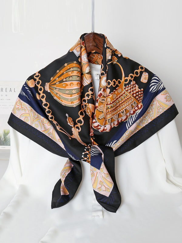 Contrast Color Printed Shawl&Scarf