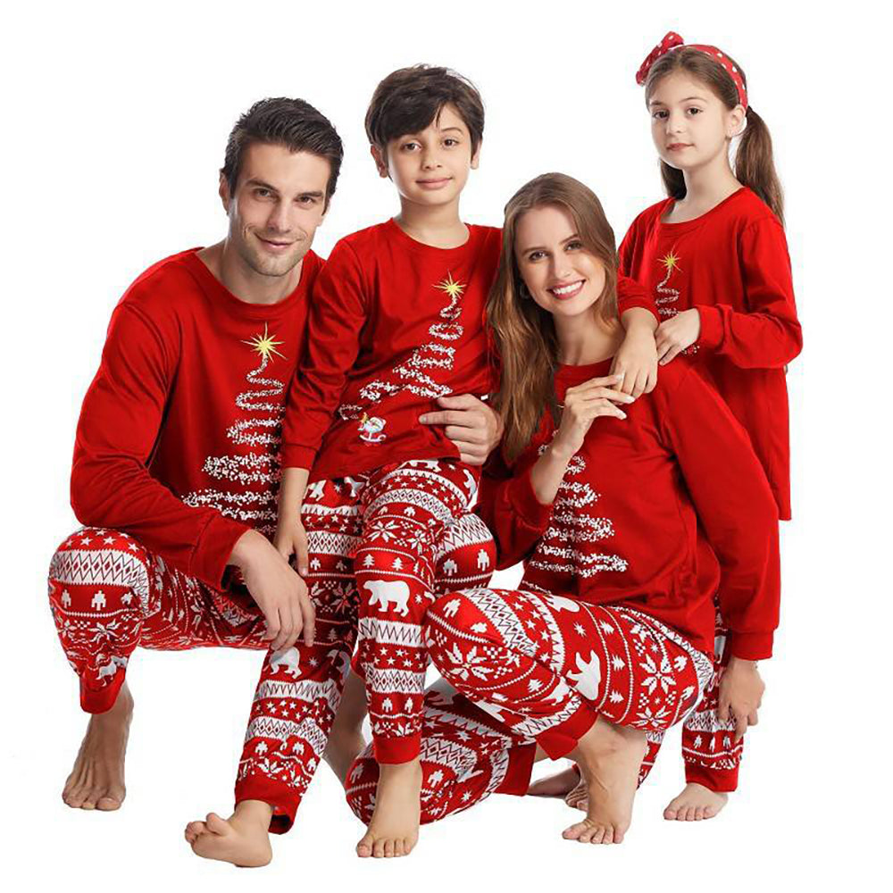 Christmas Tree Matching Family Pajamas Set