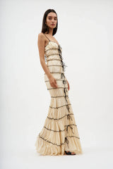 CHARME RUFFLE MAXI DRESS