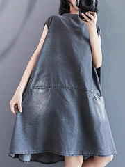 Original Split-Joint With Pocket Denim Dress