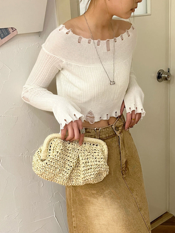 Chains Solid Color Crossbody Bags Satchels