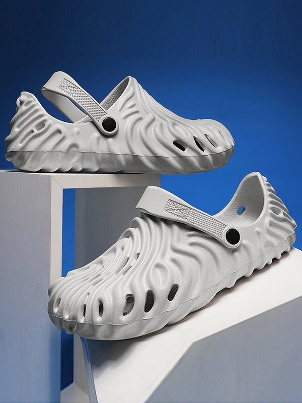 Hollow Round-Toe Crocs Slippers